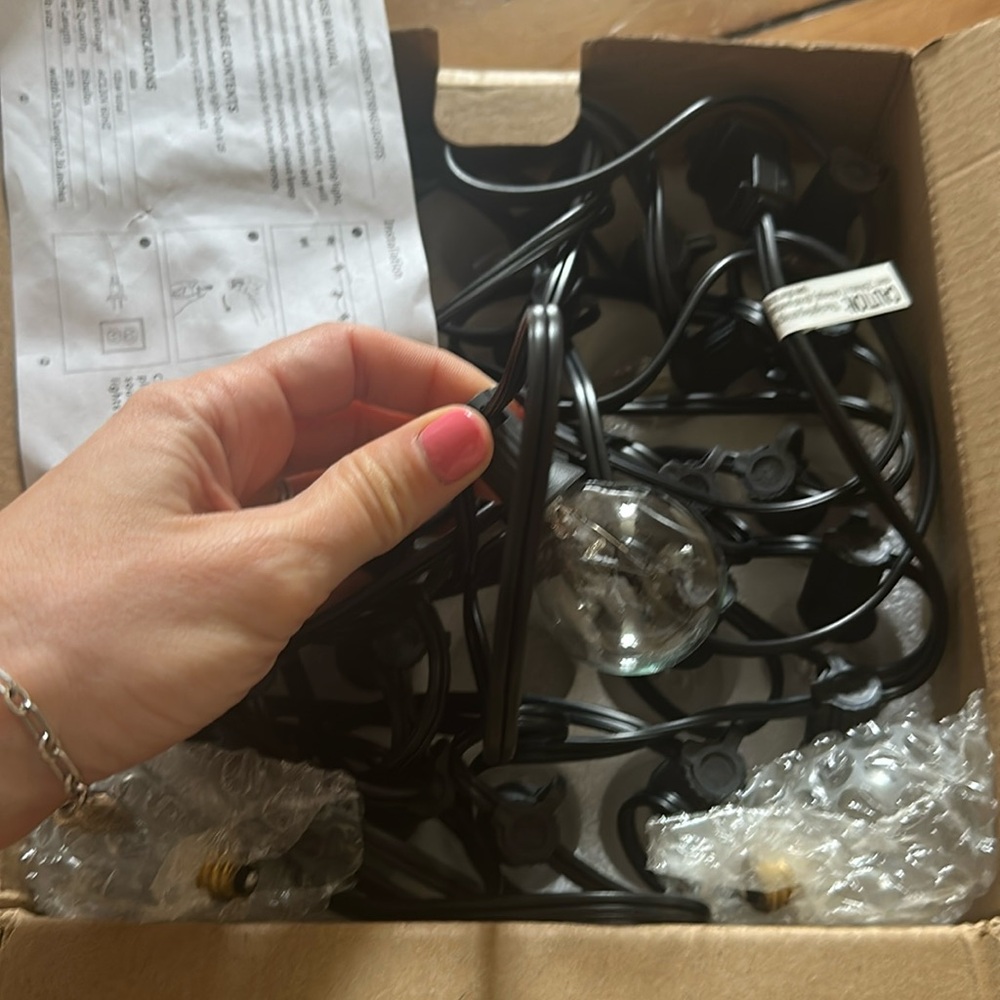 Clear string lights one strand